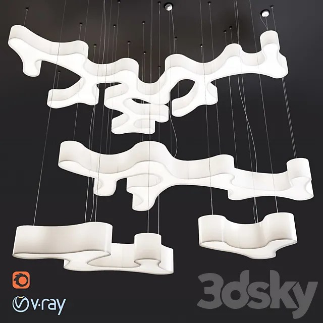 Vibia Ameba lamp 3ds Max