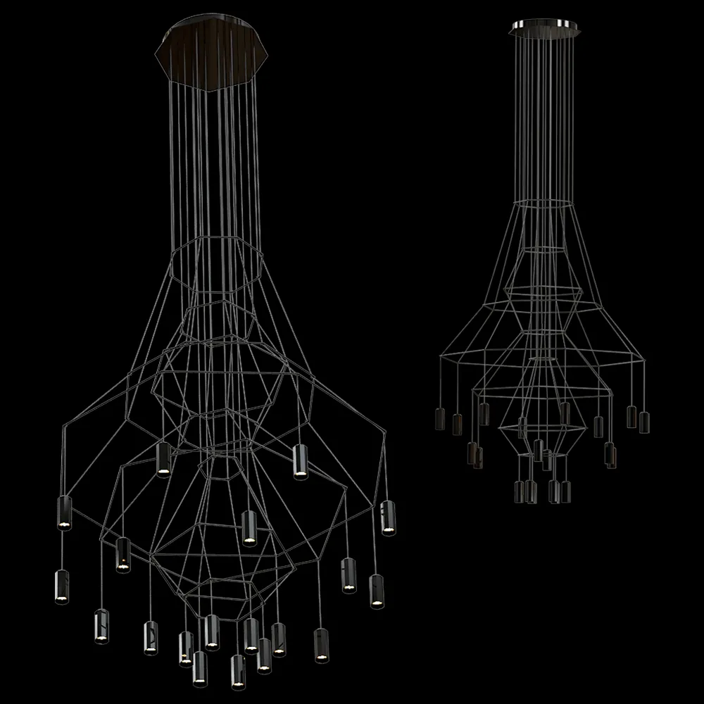 Vibia – Chandelier Wireflow – 0315 3ds Max