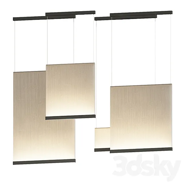 Vibia Curtain Fabric pendant lamp 3ds Max