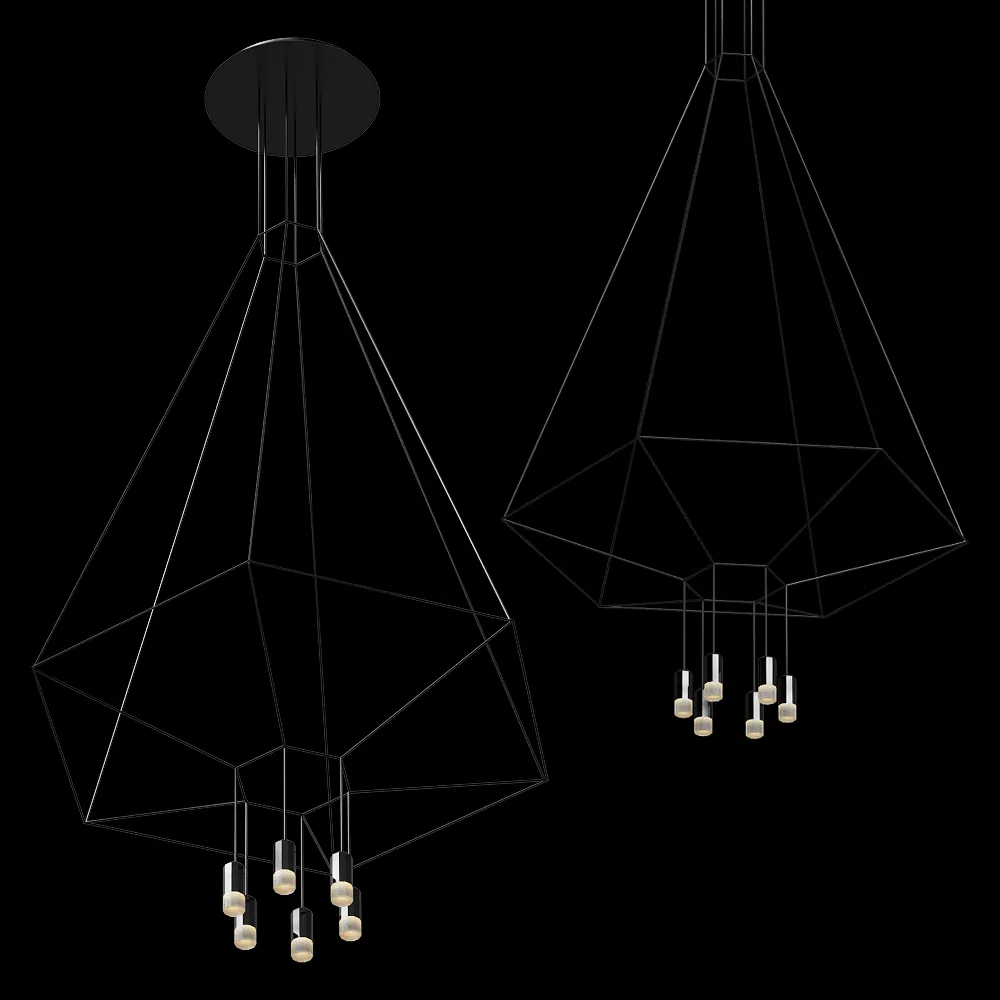 Vibia – Pendant lamp Wireflow – 0304 3ds Max
