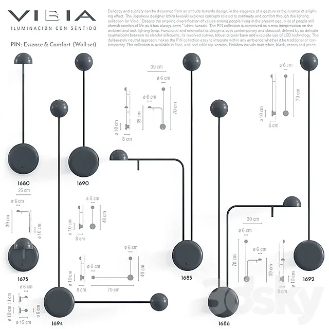 Vibia Pin (wall set) 3DSMax File