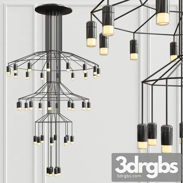 Vibia Wireflow Chandelier 0378 LED Suspension 42 Lamp 3dsmax Download