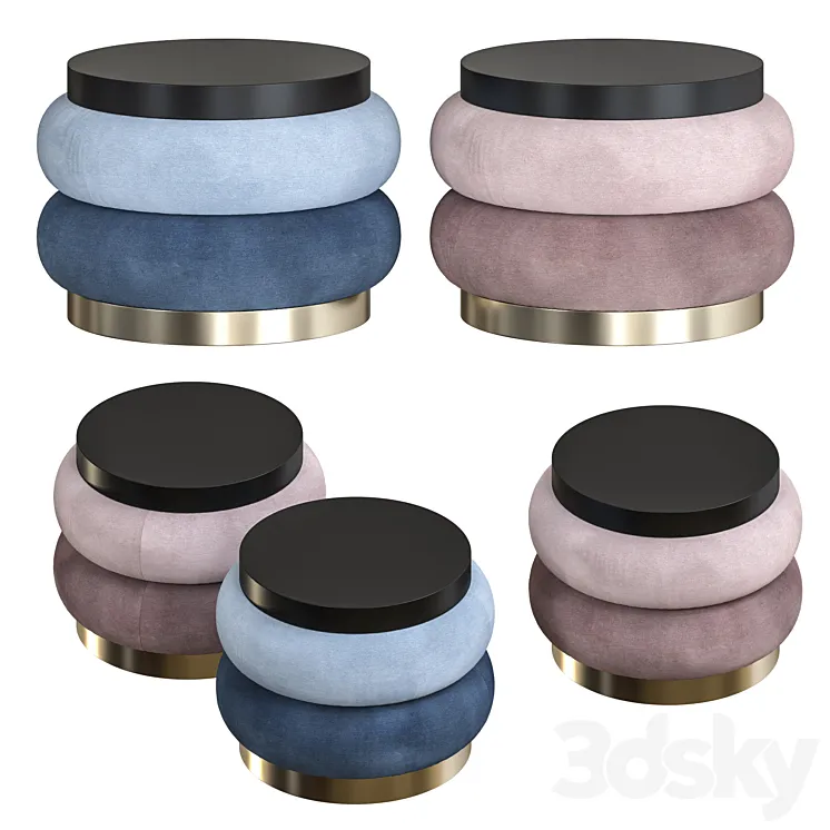 Vibieffe Chignon Coffee Tables & Poufs 3DS Max