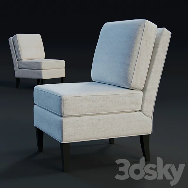 Vica – Slipper Chair 3ds Max