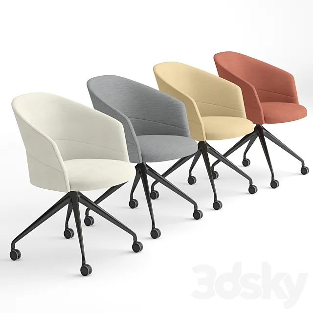 Viccarbe Copa pyramid base office chair 3ds Max