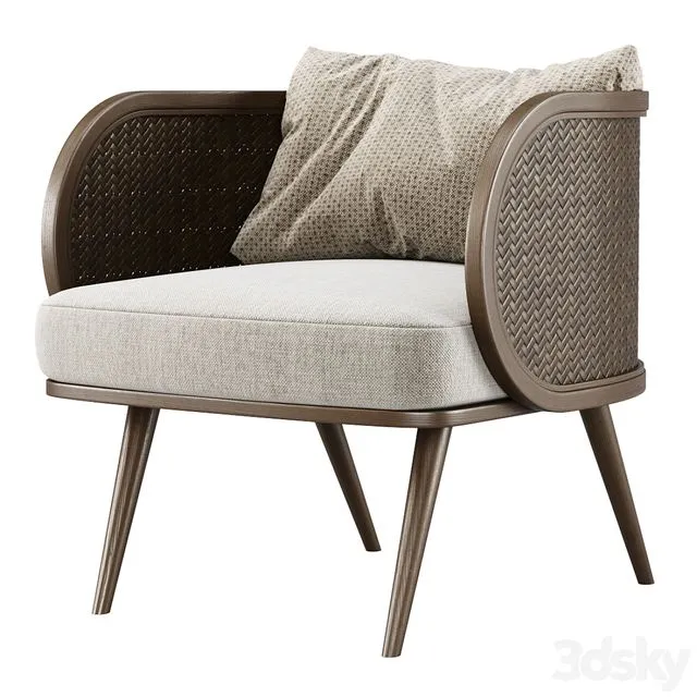 Victoria rattan chair VA30 Rattan restaurant chair 3dsMax Model