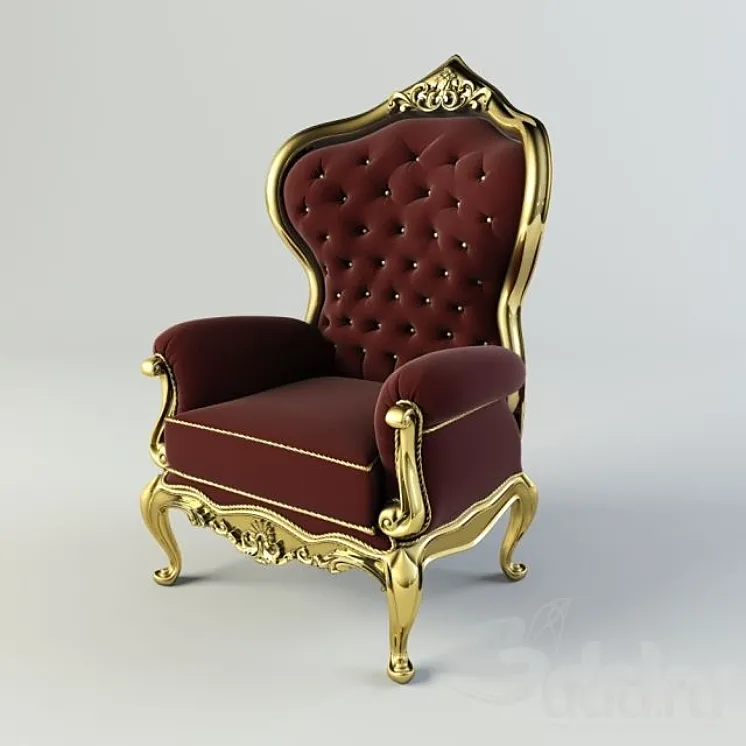 Victorian armchair 3DS Max