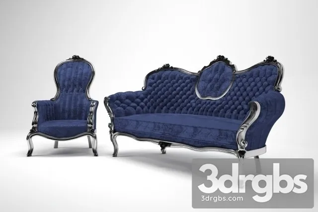 Victorian Classic Sofa Chair 02 3dsmax Download