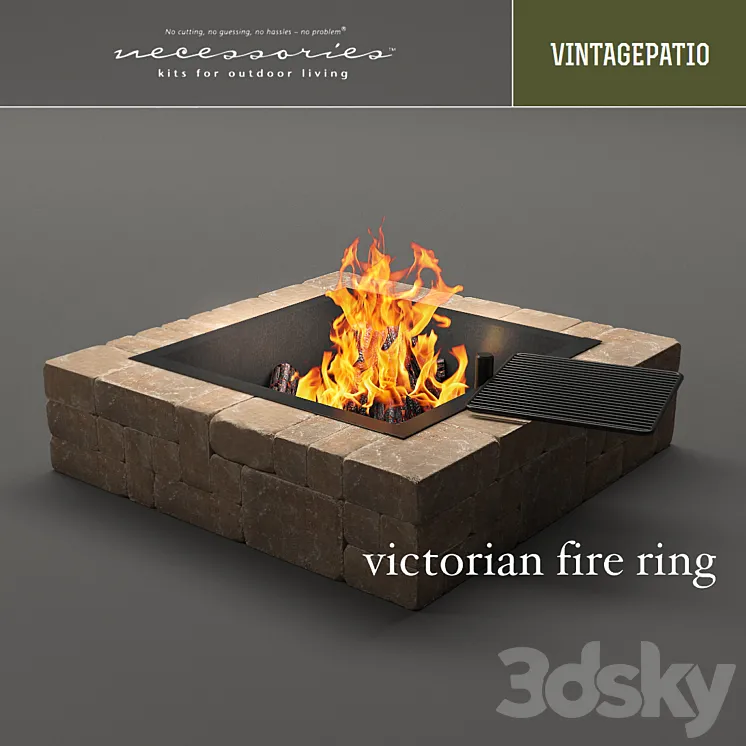 Victorian fire ring 3DS Max