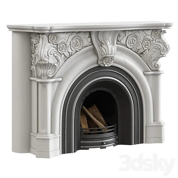 Victorian fireplace 3DS Max Model