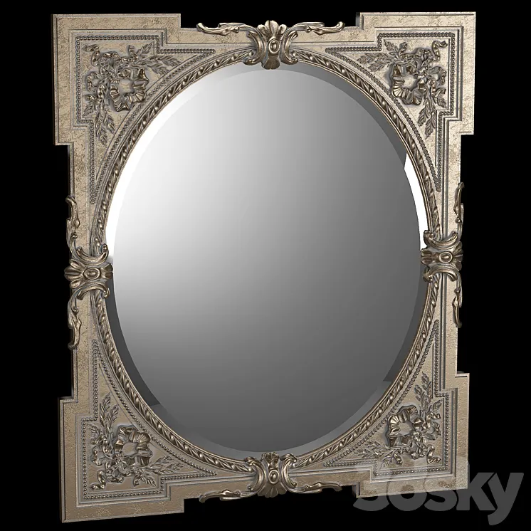 victorian mirror 3DS Max