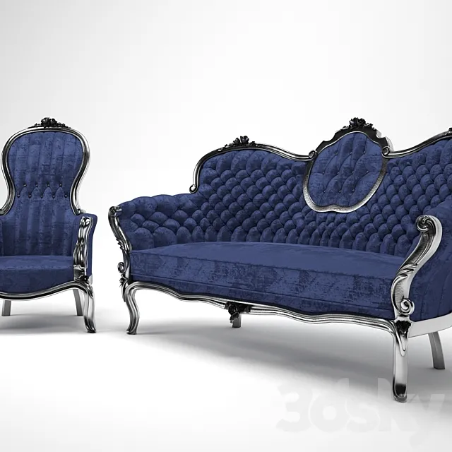 victorian sofa & chair 3DSMax File