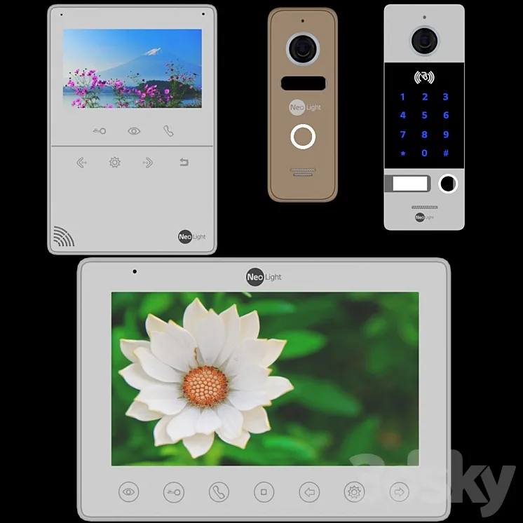 Video door phones Neolight 2 3DS Max