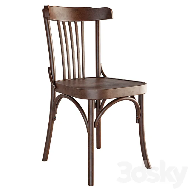 Viennese chair. Model Comfort. Material Beech 3ds Max