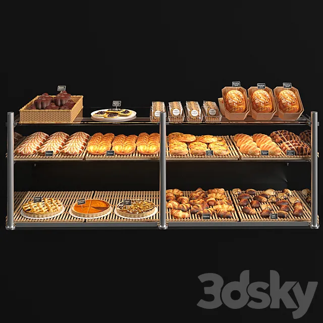 Viennoiserie showcase 3DS Max Model