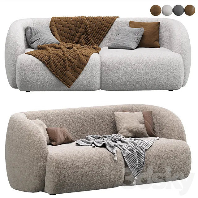 Vienso Cozy Beige Sofa By Divan.ru _ Sofa Vienso 3DS Max Model