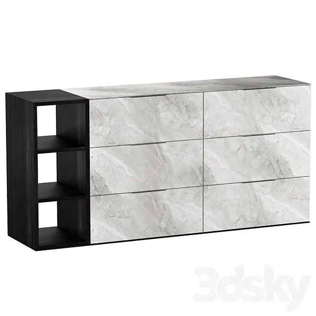 Vig Furniture Nova Domus Maranello – Modern Gray Wash & Faux Marble Dresser 3DSMax File