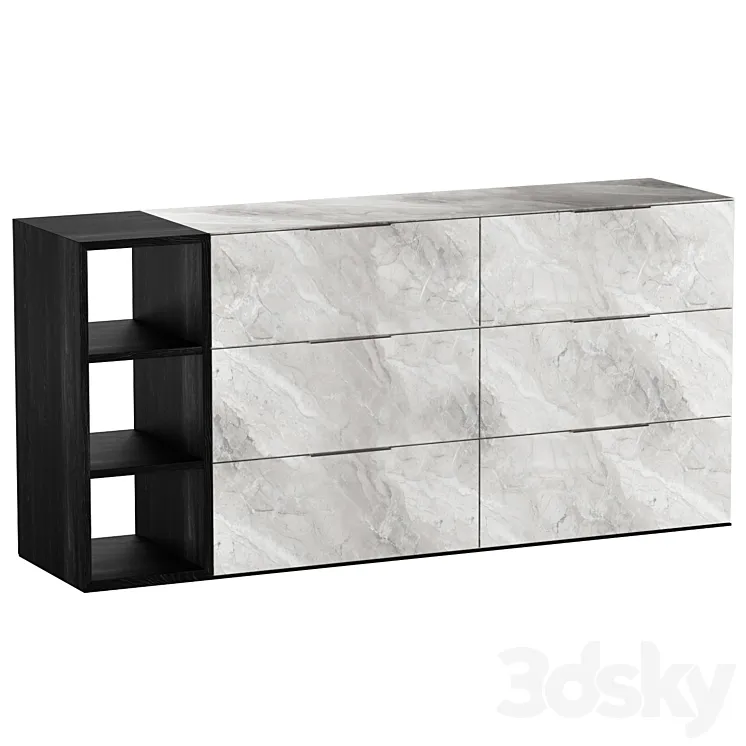 Vig Furniture Nova Domus Maranello – Modern Gray Wash & Faux Marble Dresser 3DS Max Model