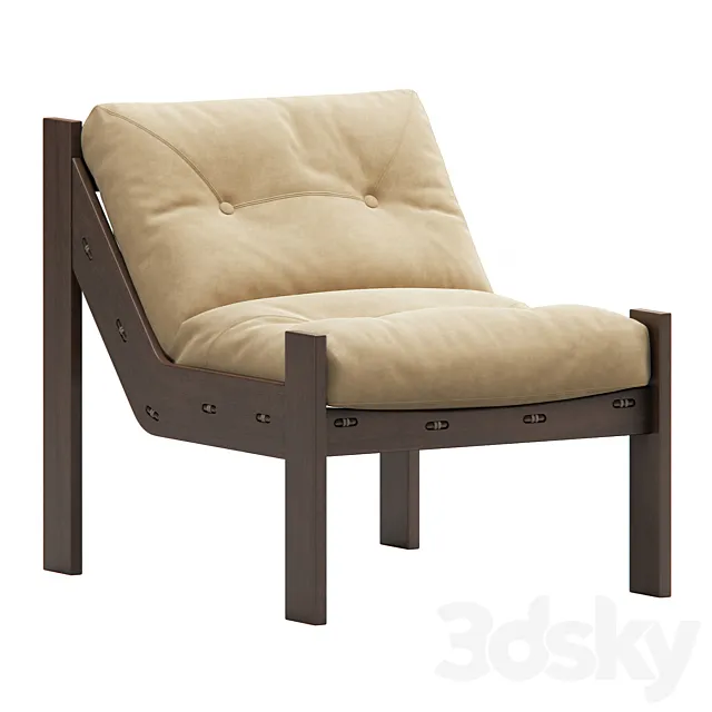 Village Lounge Chair by Jean Gillon. Brazilian Mid-Century Design 3DSMax File