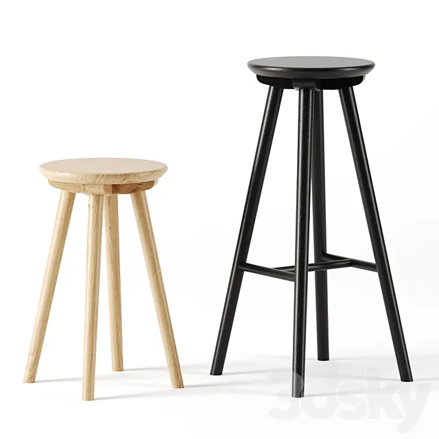 VILLAGE stools by Time & Style 3ds Max