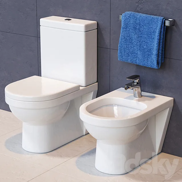 Villeroy and Boch Toilet and Bidet 3DSMax File