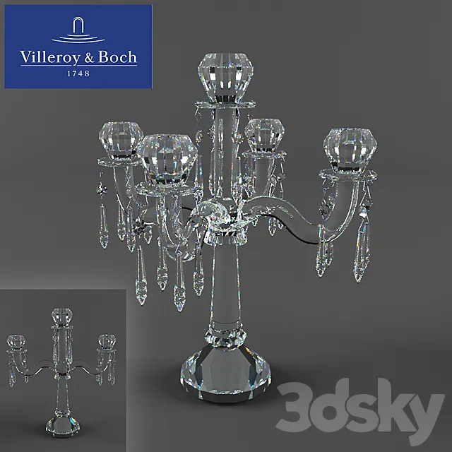 Villeroy & Boch _ Retro Accessories Candelabra 3DS Max Model