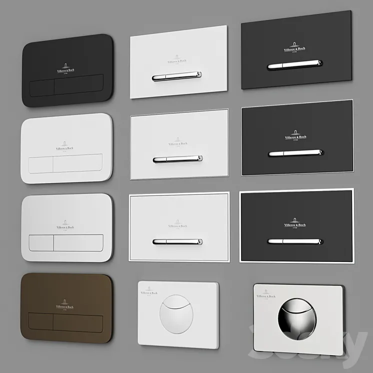 Villeroy & Boch flush plates 3DS Max