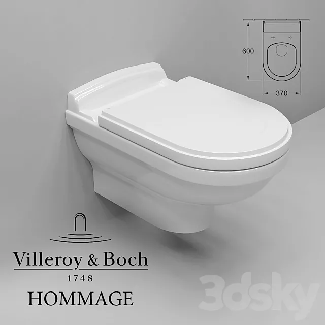 Villeroy & Boch Hommage toilet suspended 3DSMax File