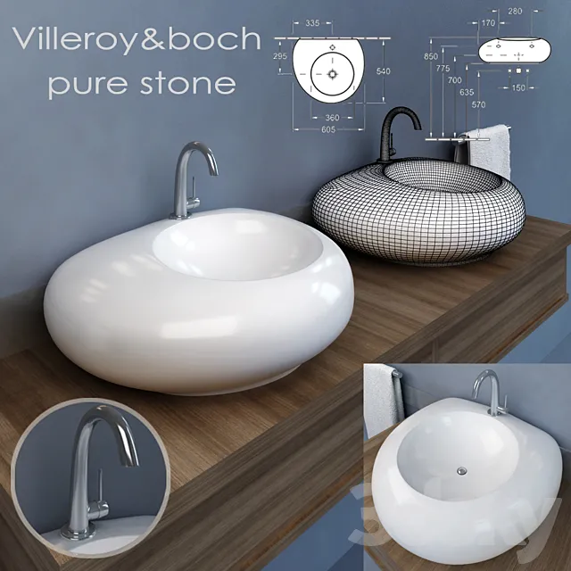 Villeroy&boch pure stone 3ds Max