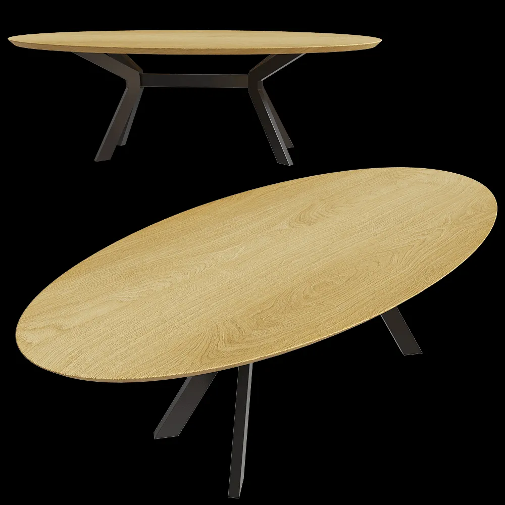 Vincent Sheppard – Dining table Albert ellipse 3ds Max