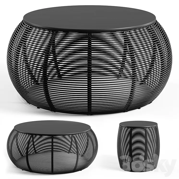 Vincent Sheppard – Ivo side table – black 3DS Max