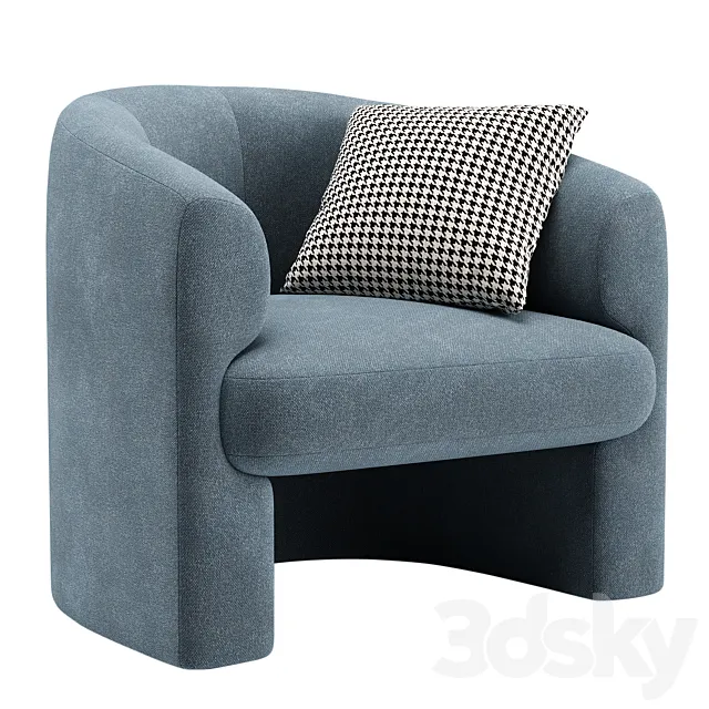 Vintage armchair Nolami La Redoute 3ds Max