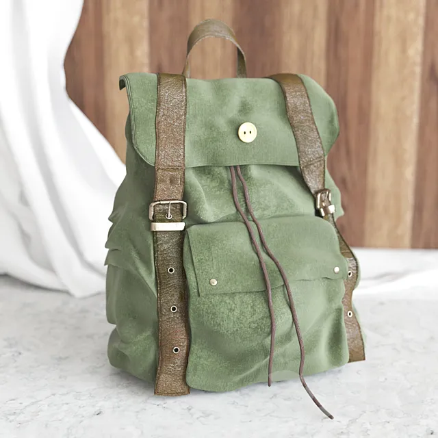 Vintage Backpack 3DS Max Model