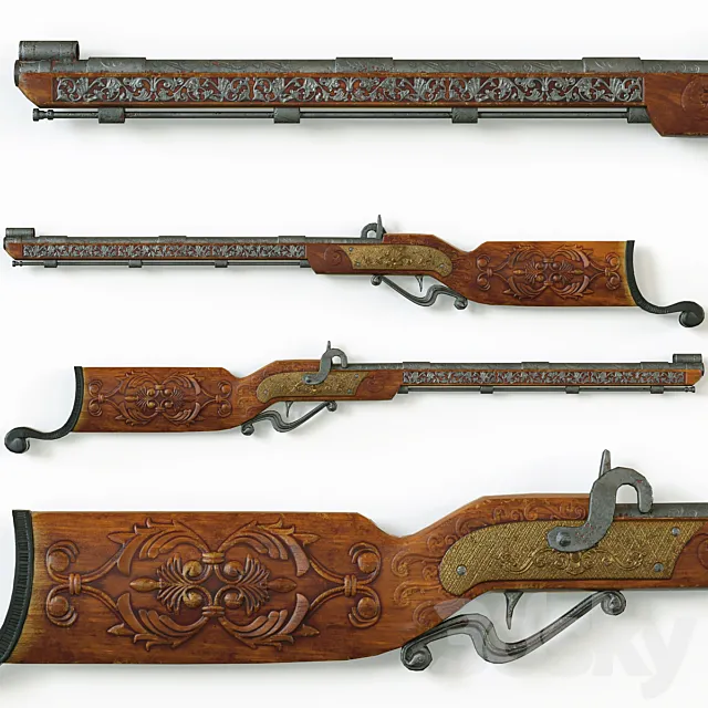 Vintage decorative shotgun 3DSMax File