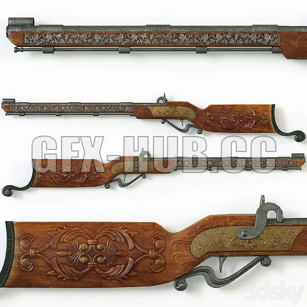 Vintage Decorative Shotgun 3dsMax Model