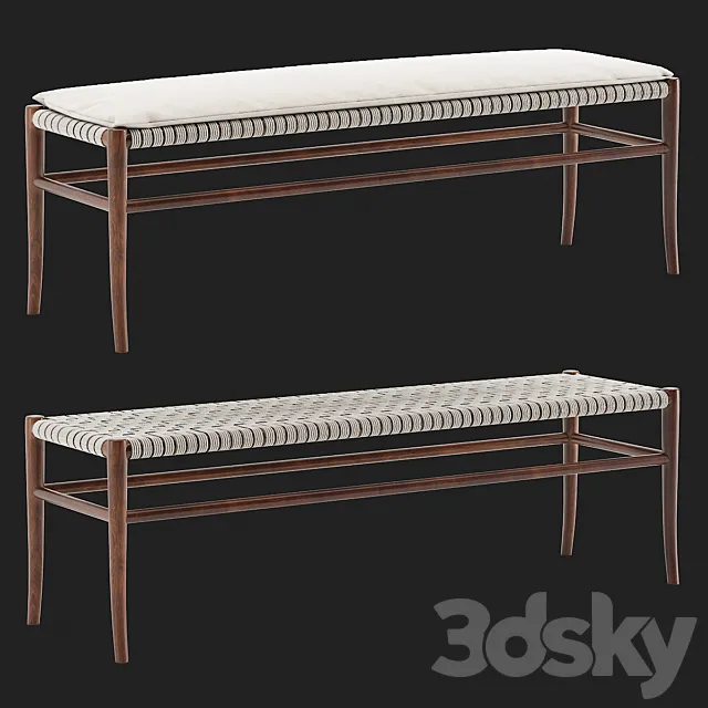 Vintage Folding Rope Bench 3DSMax File