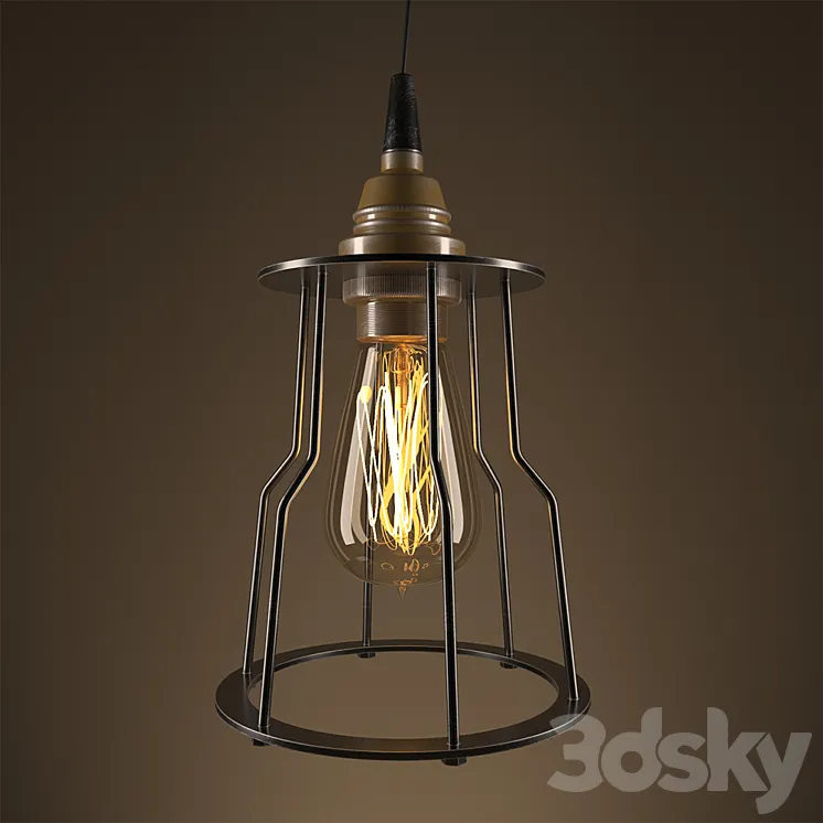 Vintage Loft Lamp 3DS Max
