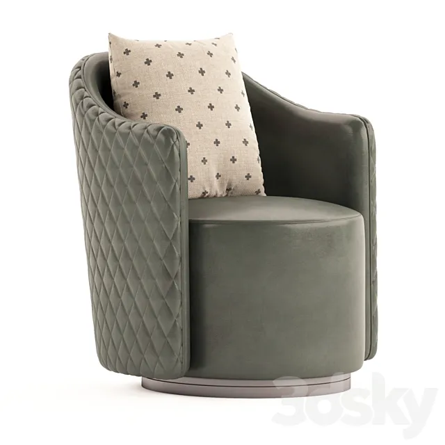 Vintage Lounge Armchair 3DS Max Model