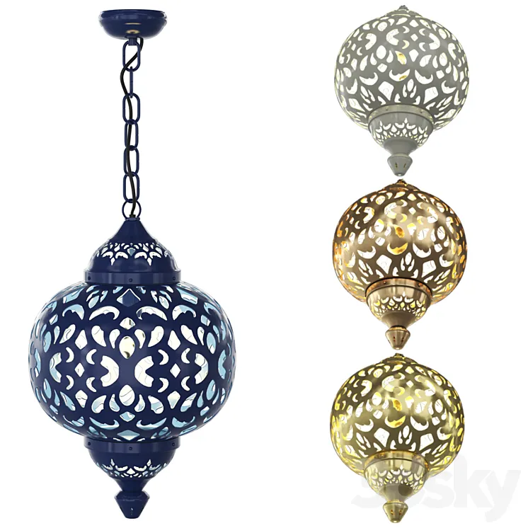 Vintage Moroccan lamp 3DS Max Model
