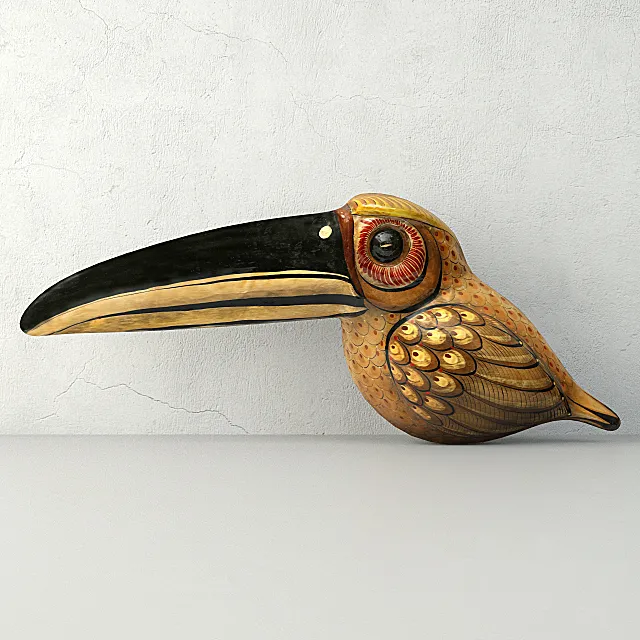 Vintage Paper Mache Tucan 3ds Max