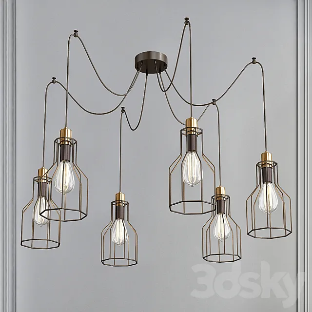 Vintage pendant lamp 3ds Max