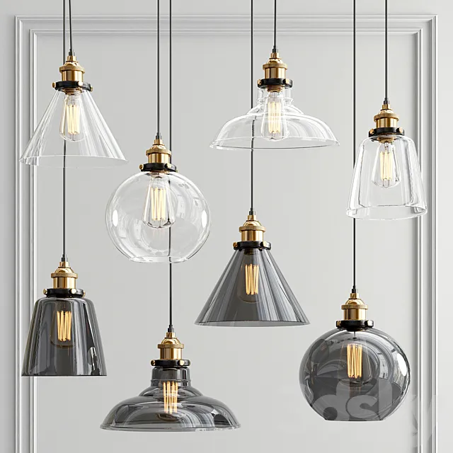 Vintage Pendant Light Collection 3ds Max