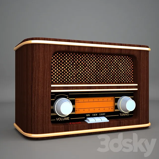 Vintage radio 3DS Max Model