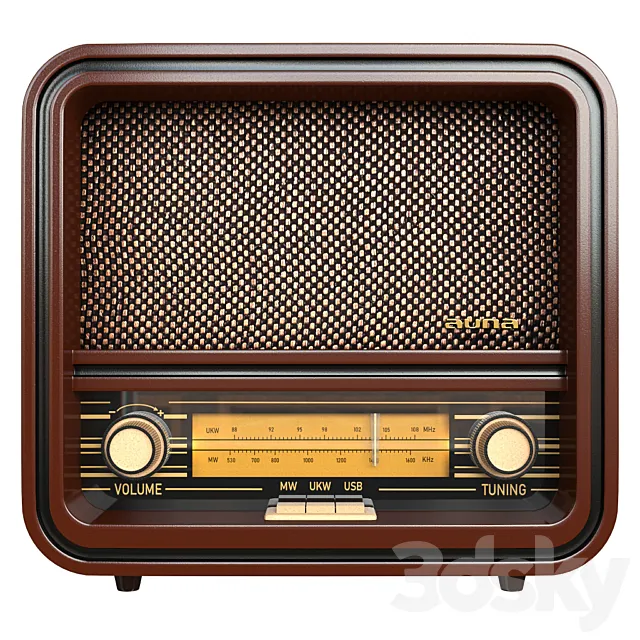 Vintage radio 3ds Max