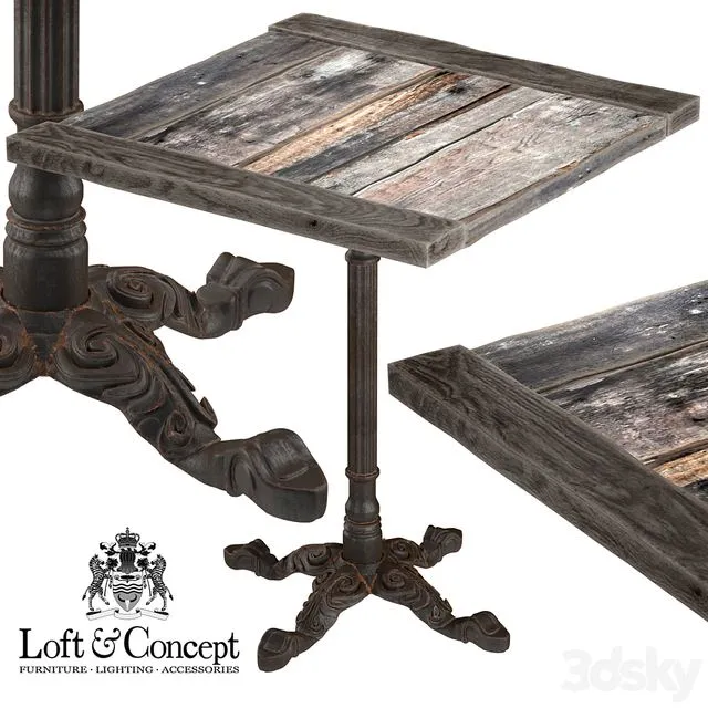 Vintage restaurant table square 3dsMax Model