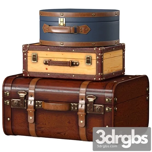 Vintage suitcases 3dsmax Download