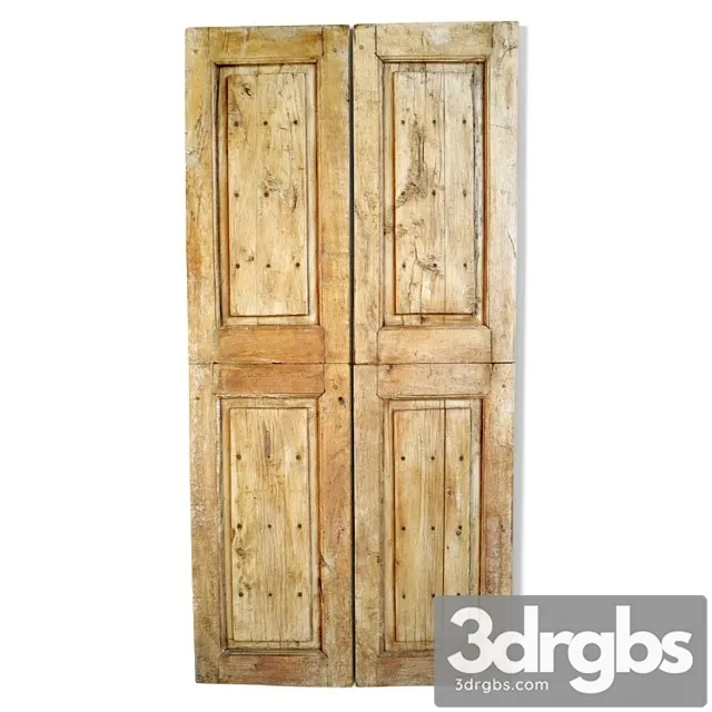 Vintage teak farm doors