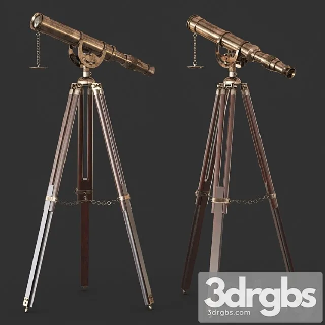 Vintage telescope 3dsmax Download