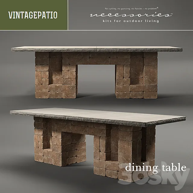 VINTAGEPATIO Dining Table 3ds Max