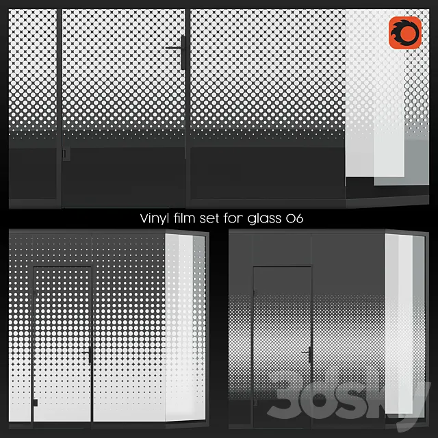 Vinyl film set for glass 06 3ds Max